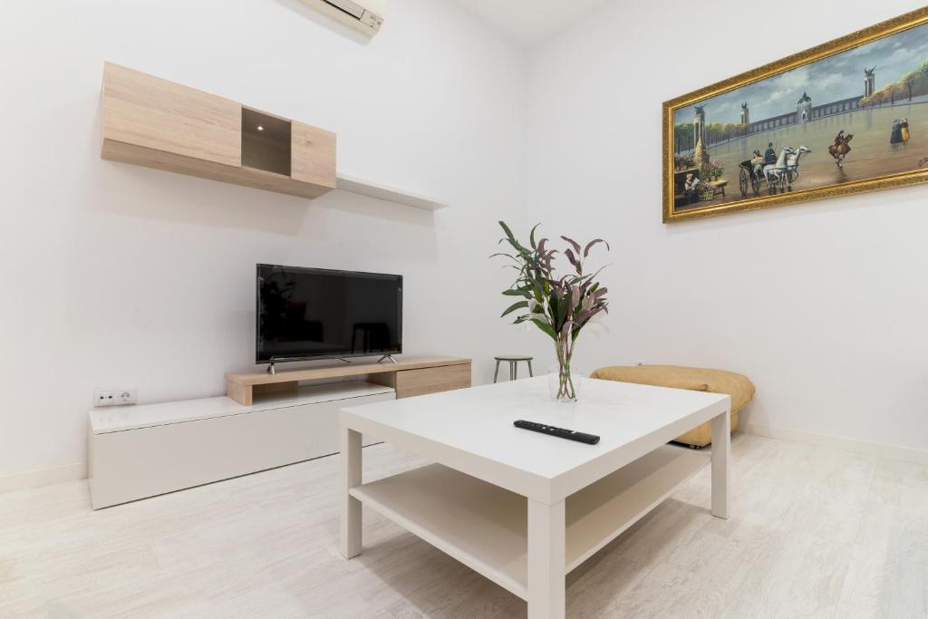 TV a/nebo společenská místnost v ubytování Acogedor y Comodo apartamento Madrid A/C