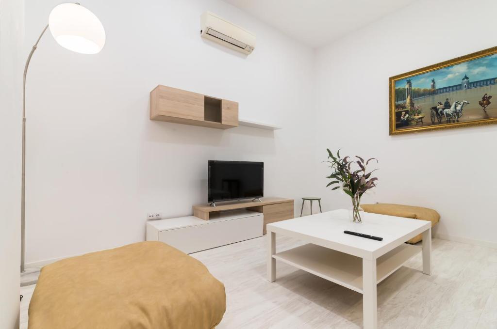 TV a/nebo společenská místnost v ubytování Acogedor y Comodo apartamento Madrid A/C
