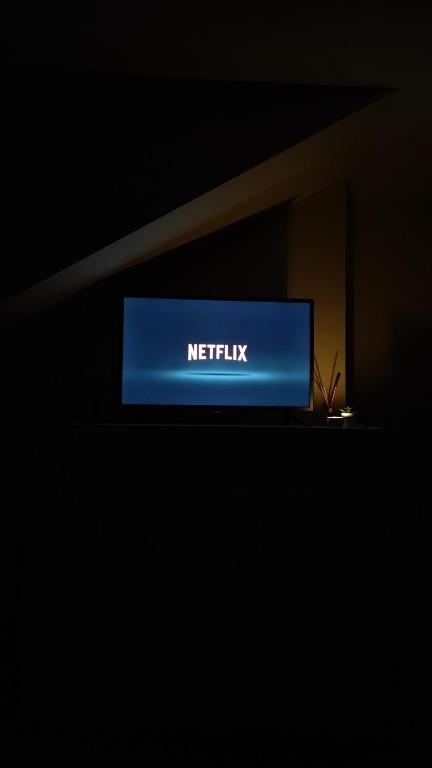 TV a/nebo společenská místnost v ubytování Attico Stella Alpina