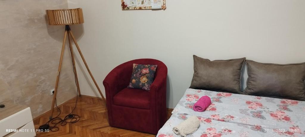 Postel nebo postele na pokoji v ubytování Apartman LENA