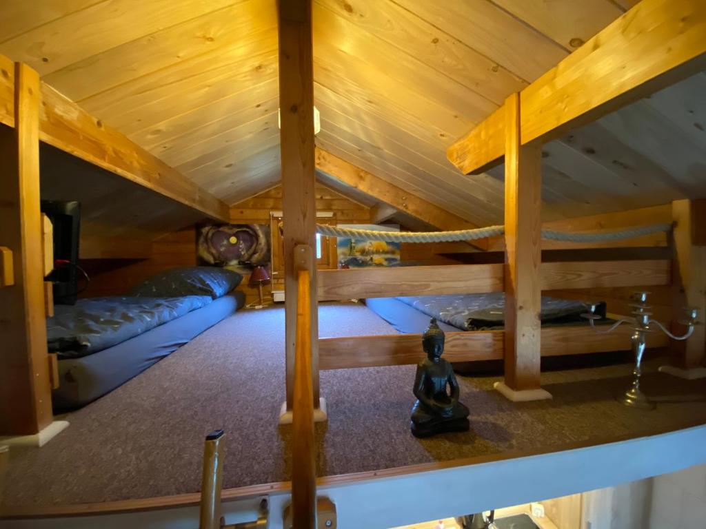 Postel nebo postele na pokoji v ubytování Schwalbennest