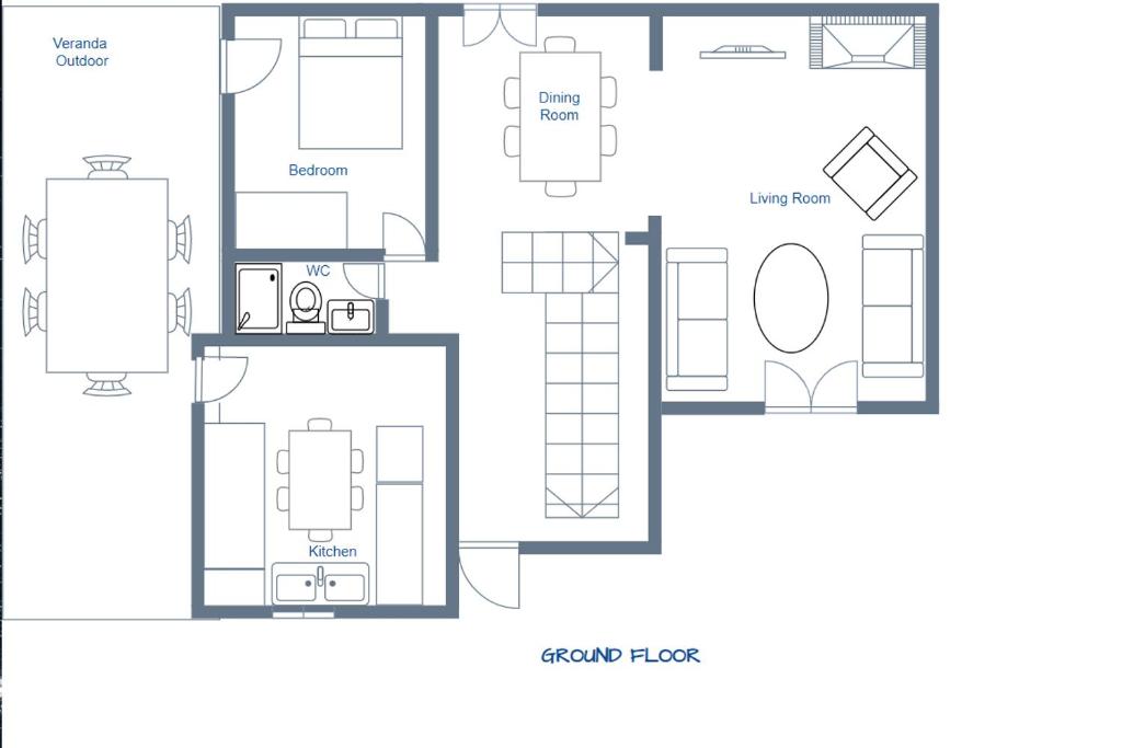 Plan piętra w obiekcie Villa Dalia