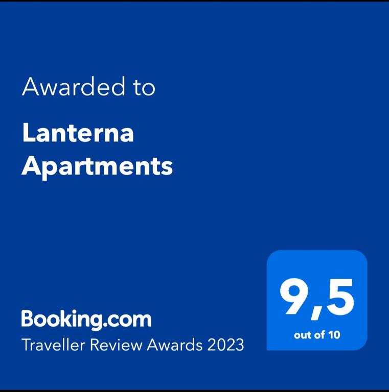 Certifikát, hodnocení, plakát nebo jiný dokument vystavený v ubytování Lanterna Apartments