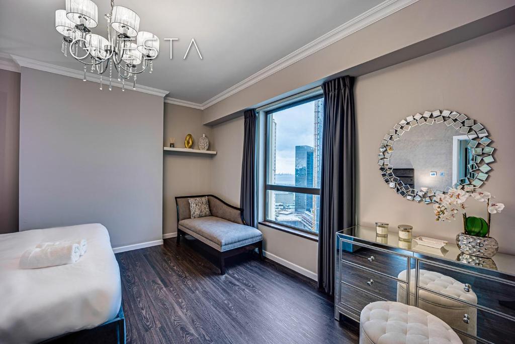 Postel nebo postele na pokoji v ubytování Jumeirah Beach Residence, Dubai Marina