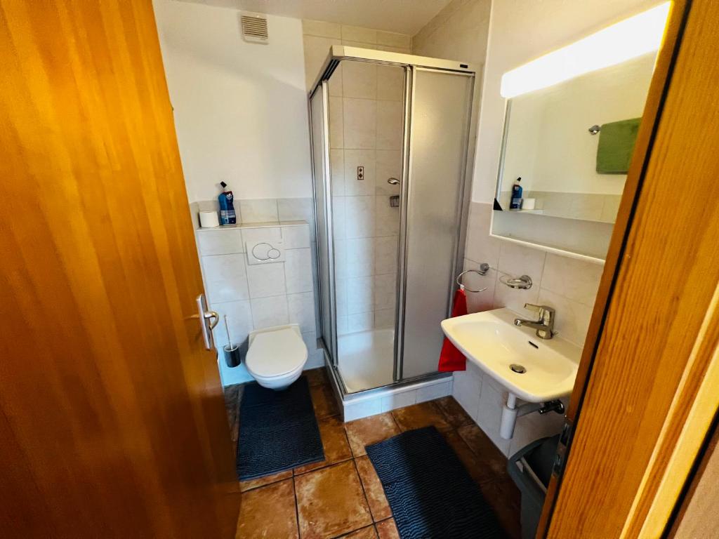 Koupelna v ubytování Gîte la Cigale