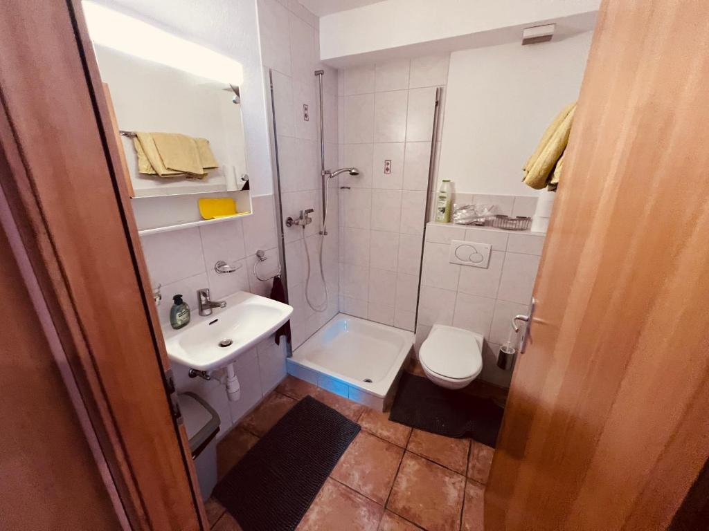 Koupelna v ubytování Gîte la Cigale