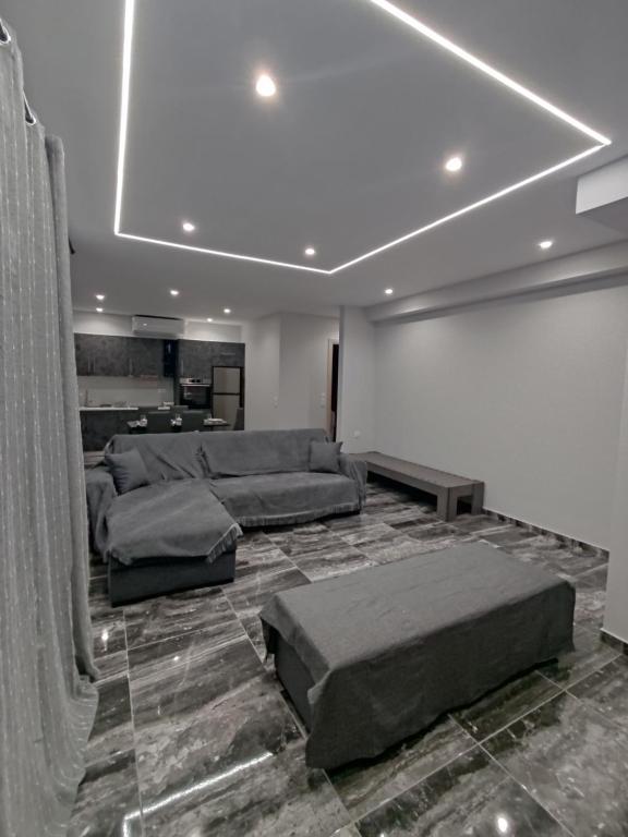 Postel nebo postele na pokoji v ubytování Chalkida Hilltop Apartments