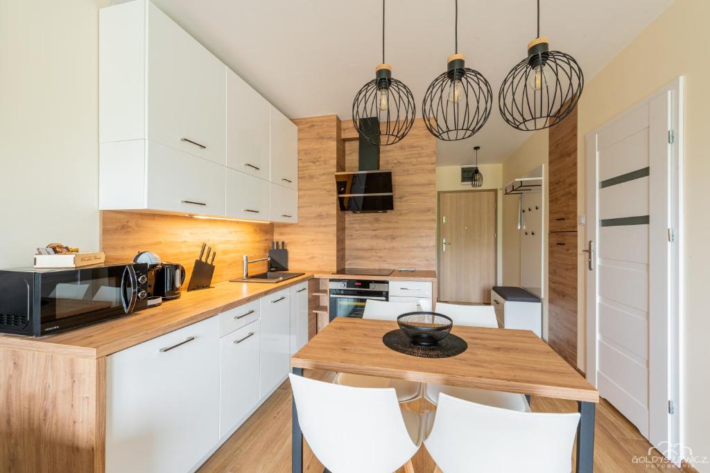 Kuchyňa alebo kuchynka v ubytovaní Horyzont Apartamenty-Porta Mare Baltica