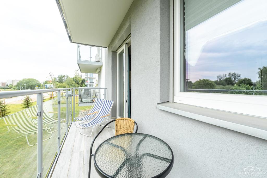 Balkón alebo terasa v ubytovaní Horyzont Apartamenty-Porta Mare Baltica