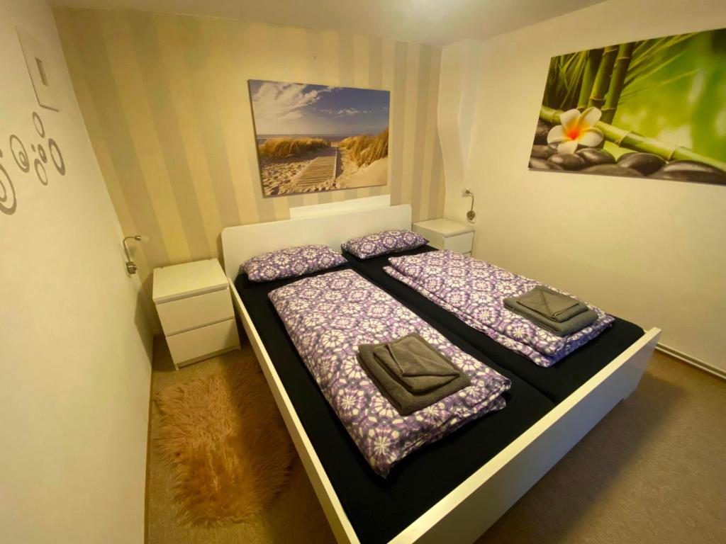 Postel nebo postele na pokoji v ubytování Ferienhaus Greiz