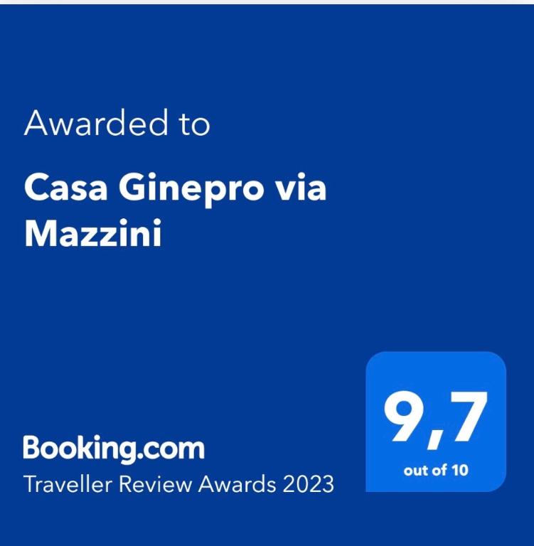Certyfikat, podpis lub inny dokument wystawiony w obiekcie Casa Ginepro via Mazzini