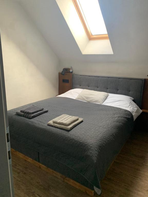 Postel nebo postele na pokoji v ubytování Hiša Pod gorami II****-house with wellness