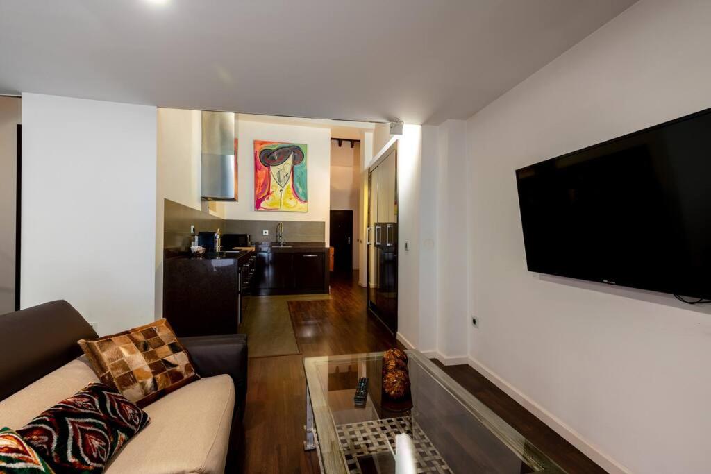 TV a/nebo společenská místnost v ubytování Fr26 Luxurious Apartment, 2 minutes from Cathedral