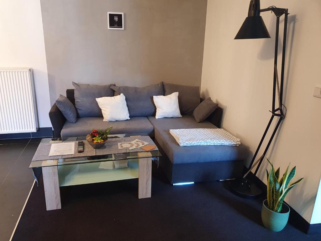 Posezení v ubytování Wohlfühl-Appartment Bielefeld-City + WLAN