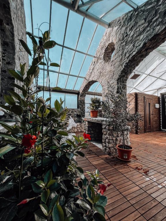 A garden outside Ligeti Bástya Vendégház
