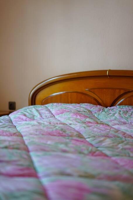 A bed or beds in a room at Traditional cozy residence in Lafkos, Pelion