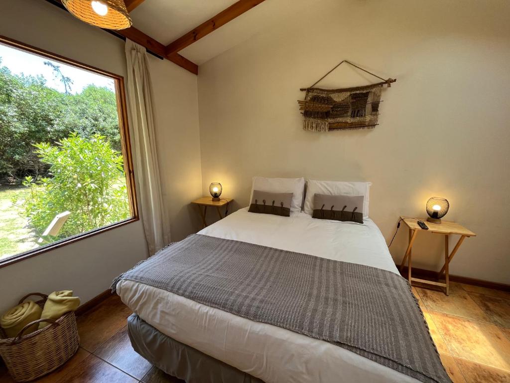 Postel nebo postele na pokoji v ubytování El Arbol Eco Lodge