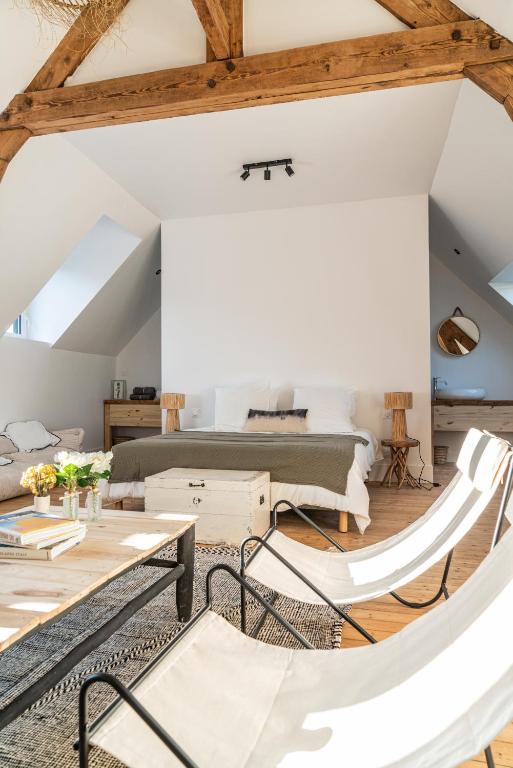 Posezení v ubytování Maison Cachée - Chambres et Appartements en Baie de Somme