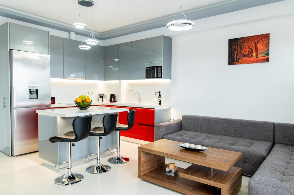 Kuchyň nebo kuchyňský kout v ubytování Sebastian Apartment & Studio RHODOS