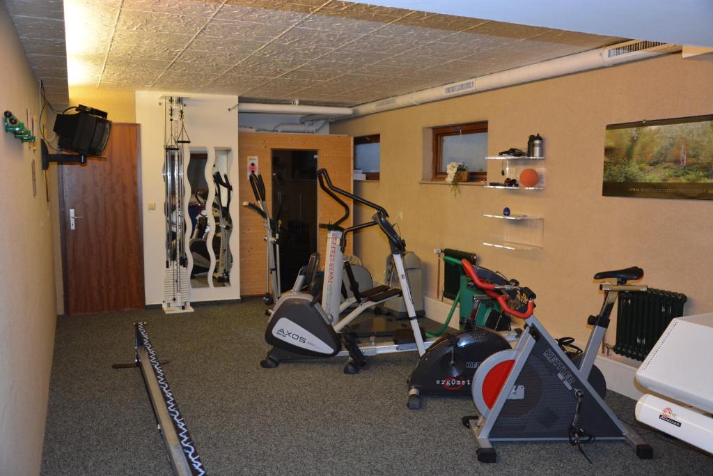 Fitness centrum a/nebo fitness zařízení v ubytování Hotel Hochwald