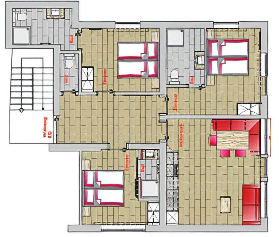 The floor plan of A CASA Opal Appartements