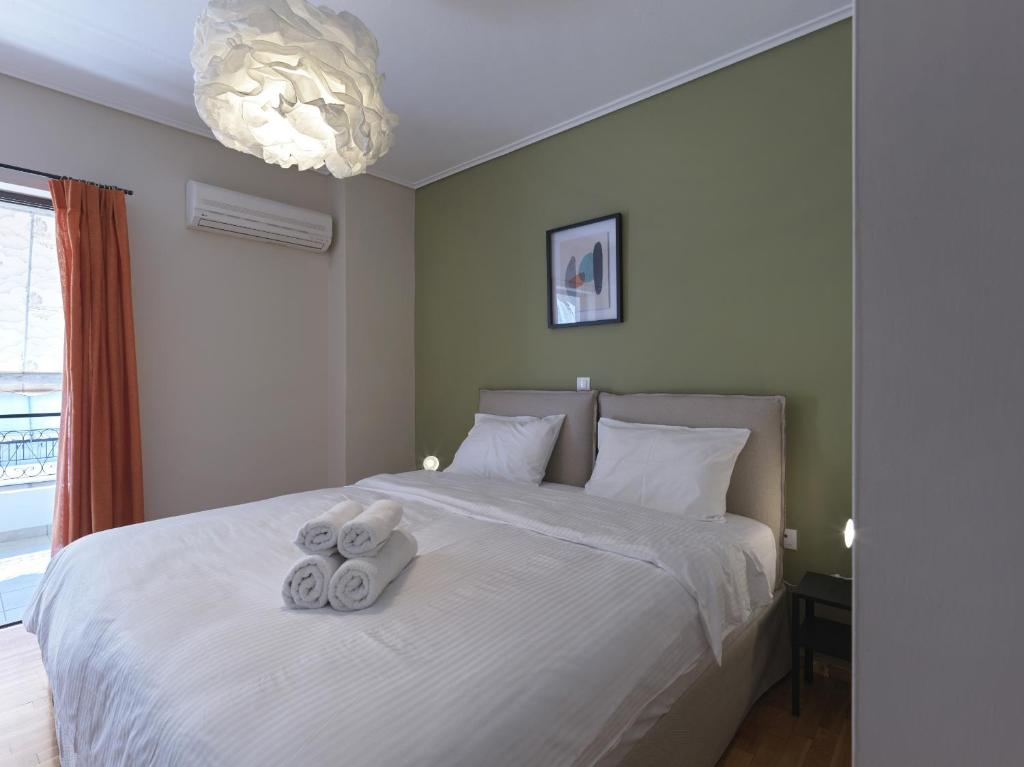 Łóżko lub łóżka w pokoju w obiekcie 2 bedroom apartment close to children's hospital