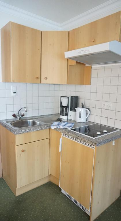 Kuchyň nebo kuchyňský kout v ubytování Landhaus Achental