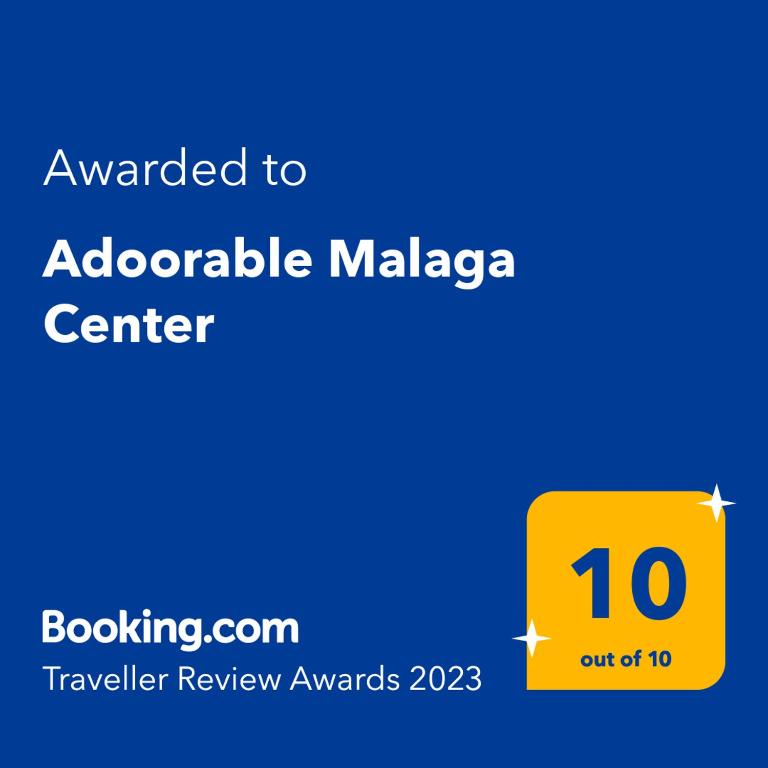 Certifikát, ocenenie alebo iný dokument vystavený v ubytovaní Adoorable Malaga Center