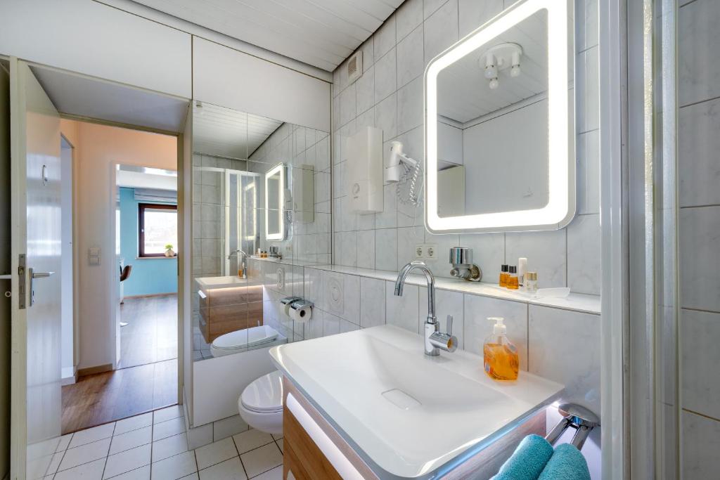 Koupelna v ubytování Penthouse Falkennest