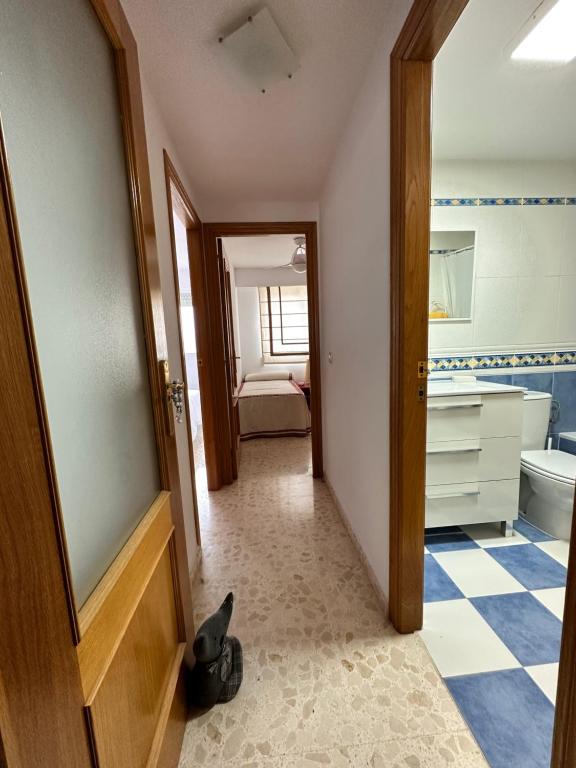 Postel nebo postele na pokoji v ubytování Precioso apartamento con piscina