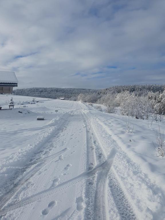 Domek Polna Cisza Bieszczady v zime