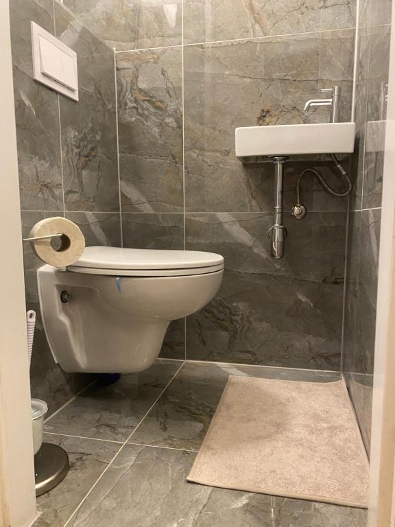 ウィーンにあるFlatprovider HP Apartmentのバスルーム(トイレ、洗面台付)