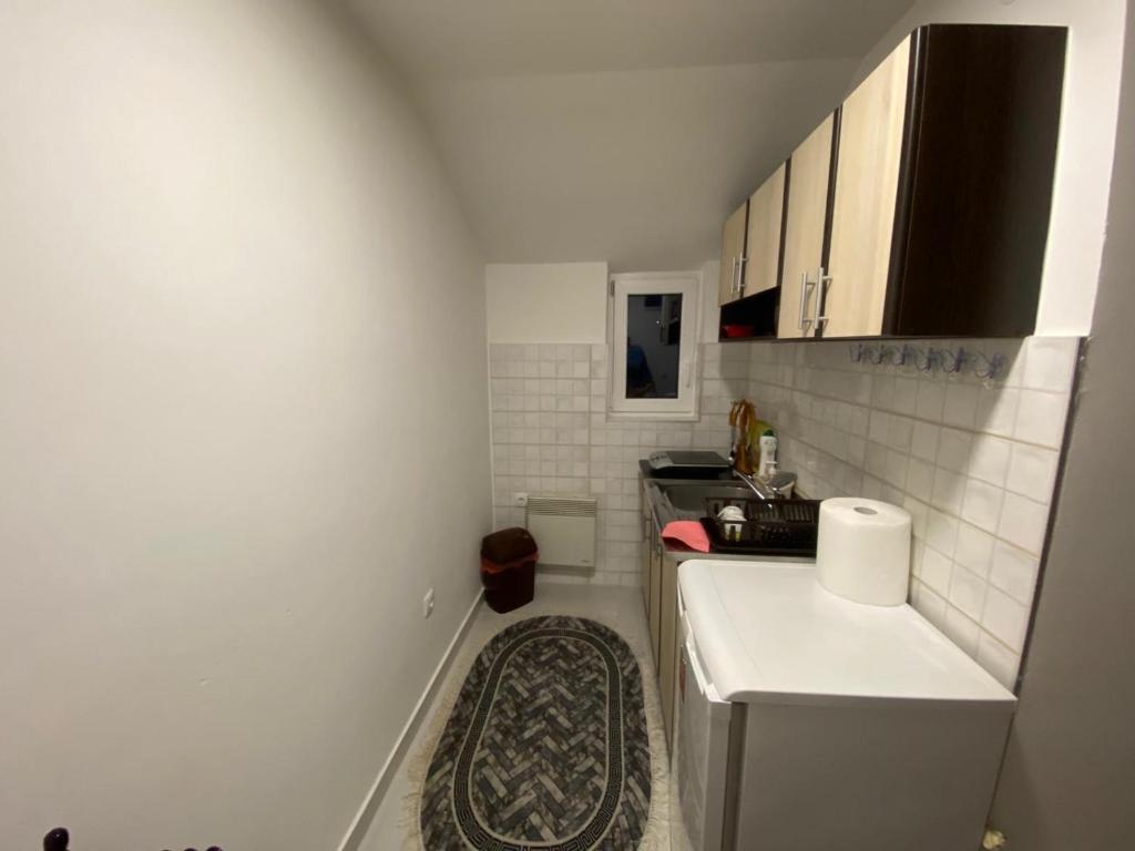 Kuchyň nebo kuchyňský kout v ubytování Apartment Diana