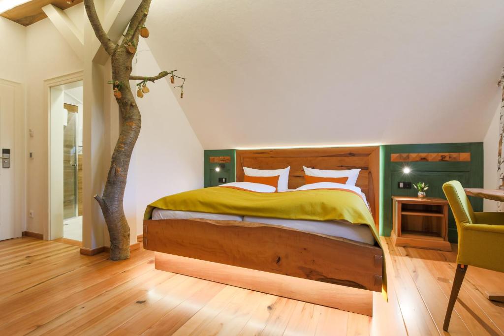 Postel nebo postele na pokoji v ubytování Landgasthof Hessenmühle