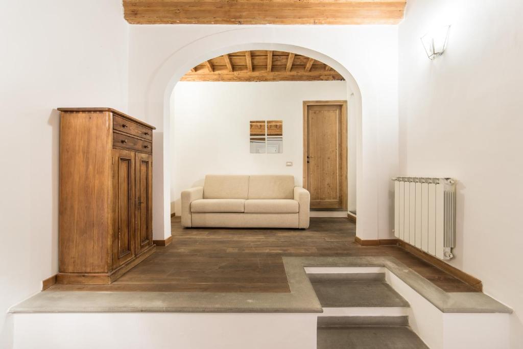 A seating area at Bilo in Piazza della Passera, Florence