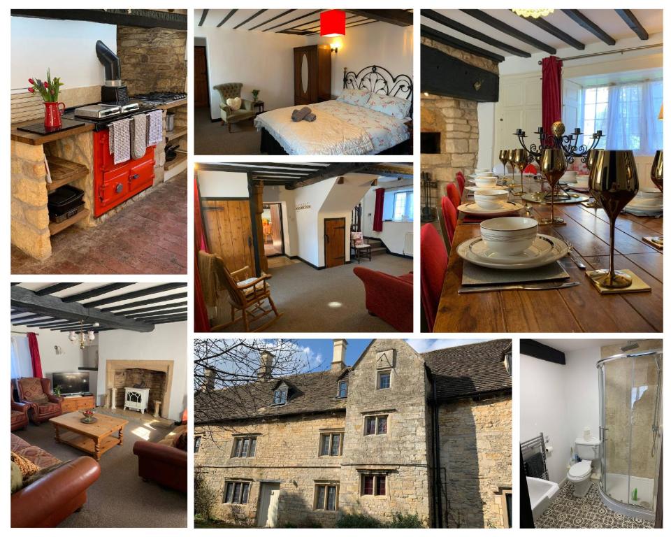 a collage of different pictures of a house at 6 Bedroom Farm House with 12 Beds in Weldon in Weldon
