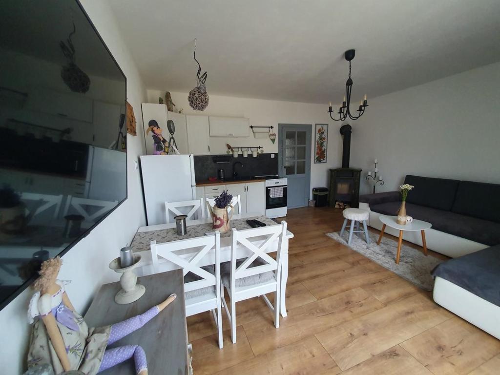 Kuchyň nebo kuchyňský kout v ubytování Apartmánový dom Adas