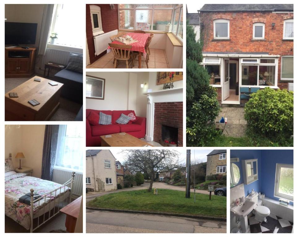 een collage van foto's van verschillende huizen en meubels bij 4 Bedroom House For Corporate Stays in Kettering in Isham