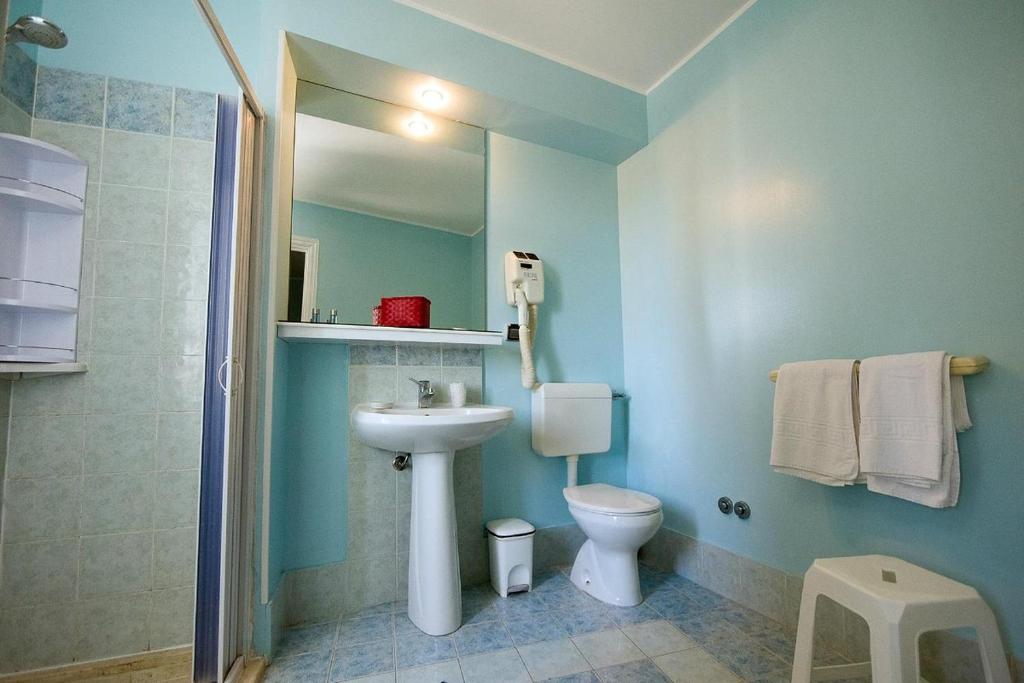 Koupelna v ubytování Hotel La Plancia