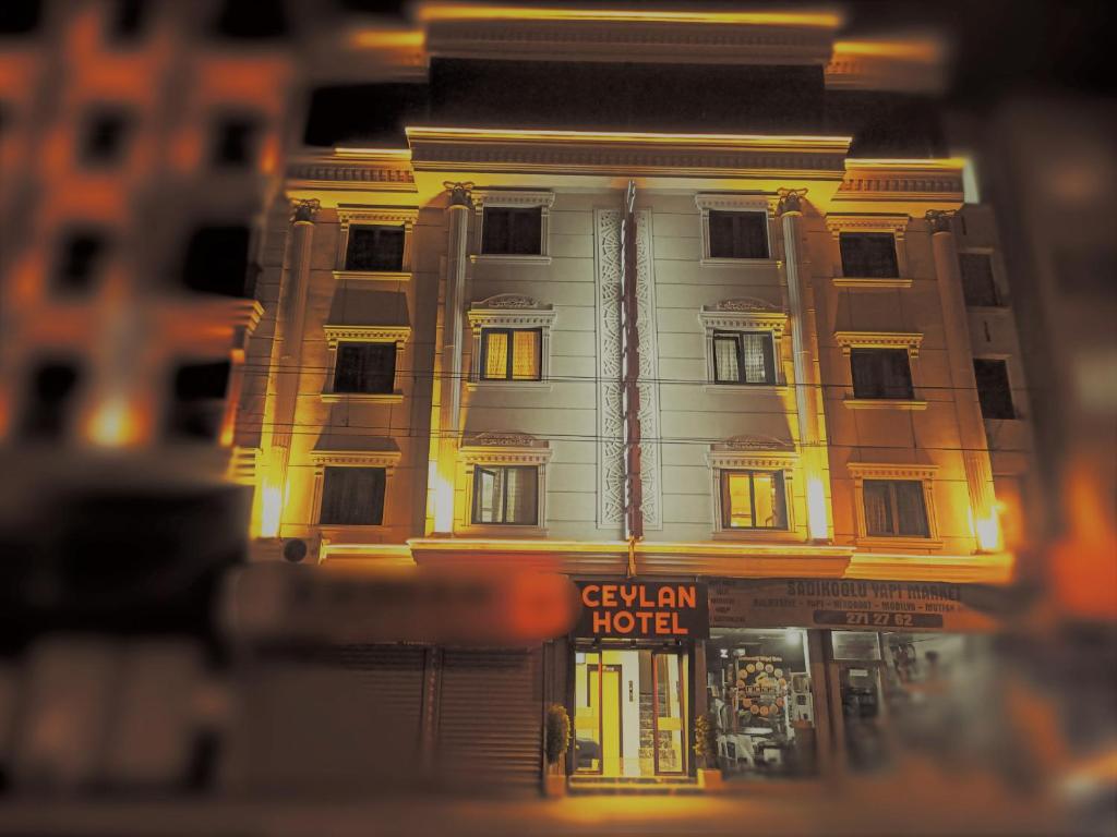 a close up of a building with a hotel at Ceylan Hotel in Bursa