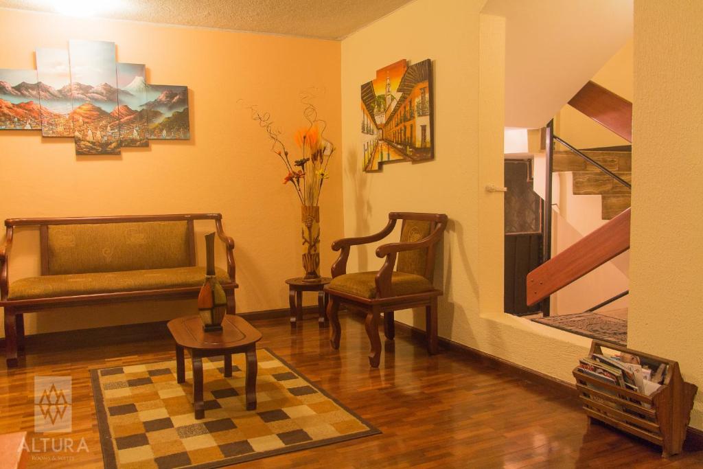 Posezení v ubytování Altura Rooms & Suites