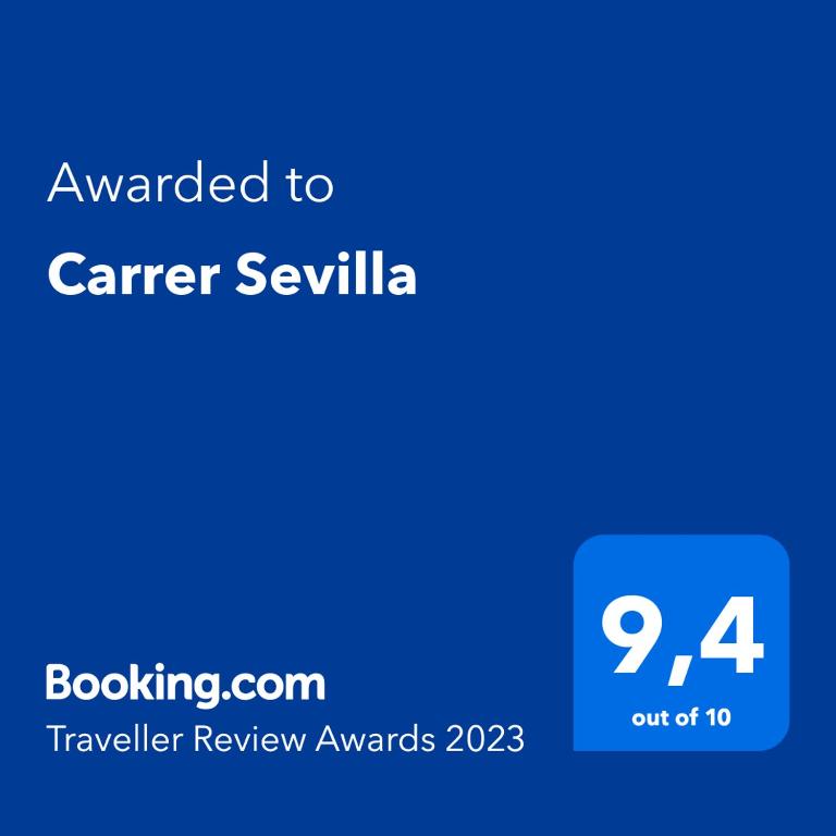 Certifikát, ocenenie alebo iný dokument vystavený v ubytovaní Carrer Sevilla