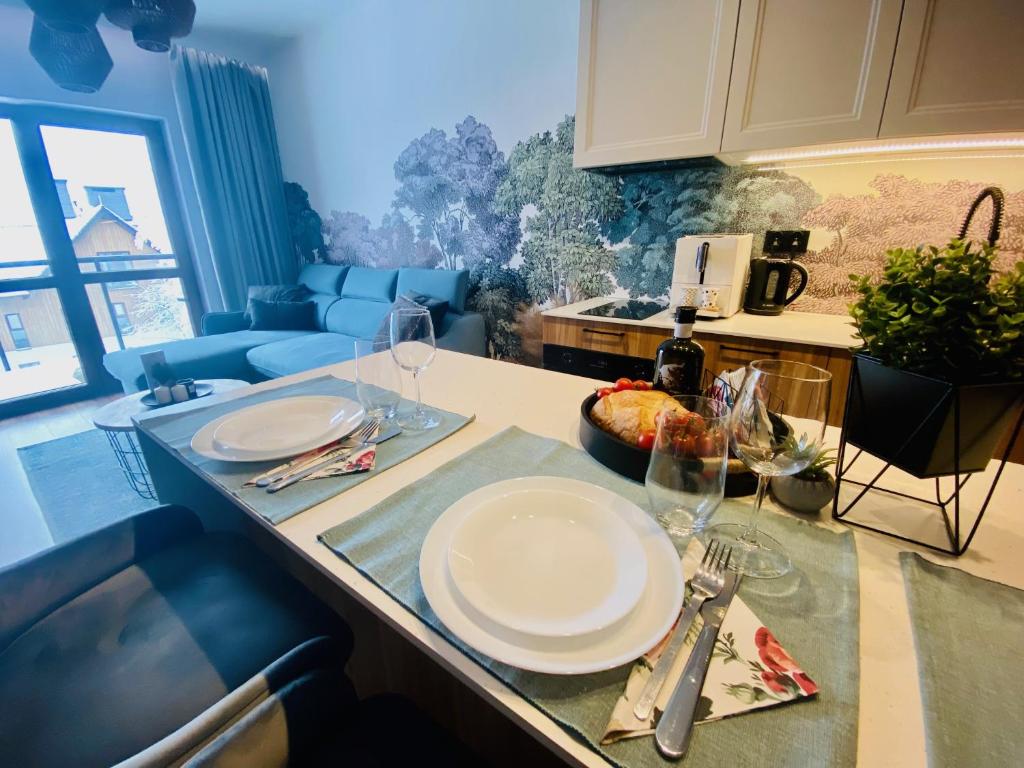 Kuchyňa alebo kuchynka v ubytovaní Apartament N&B