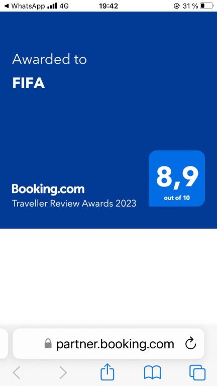 Certifikát, ocenenie alebo iný dokument vystavený v ubytovaní FIFA