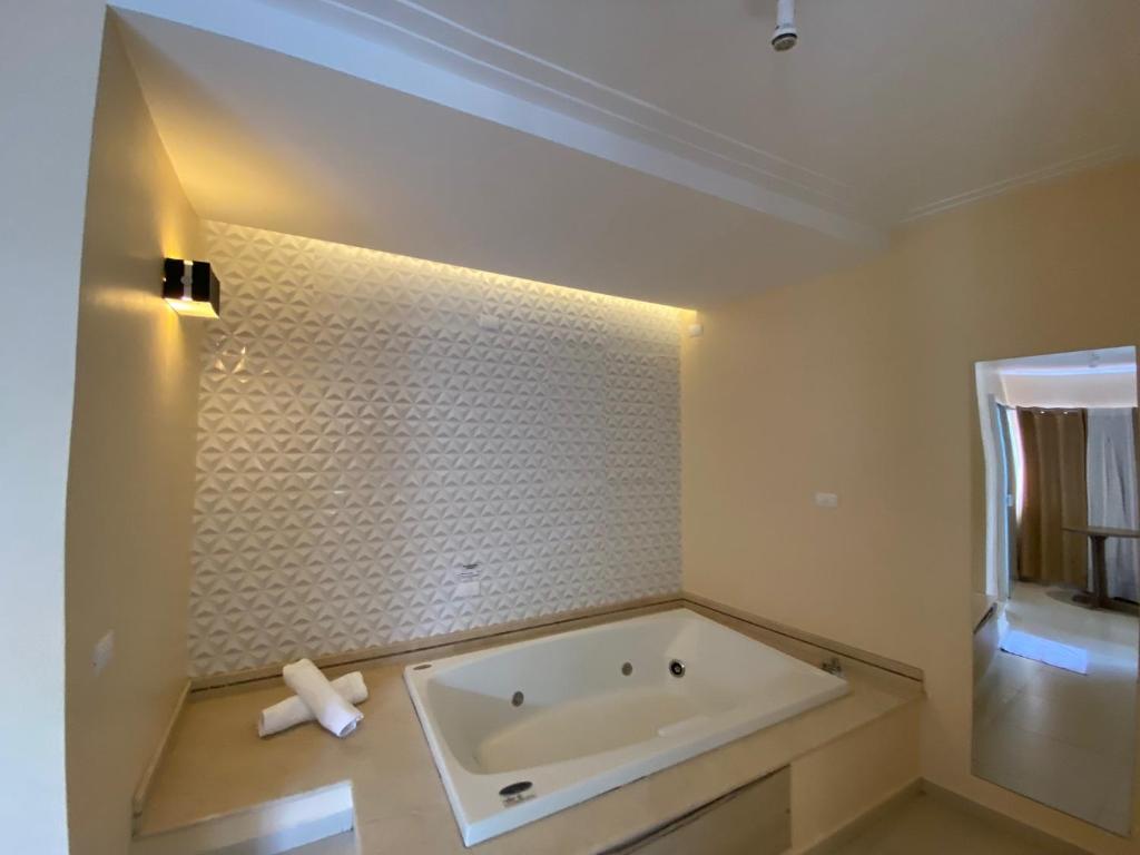 Koupelna v ubytování Kanoa Hotel