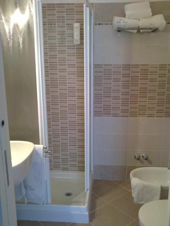 Koupelna v ubytování Hotel Rado