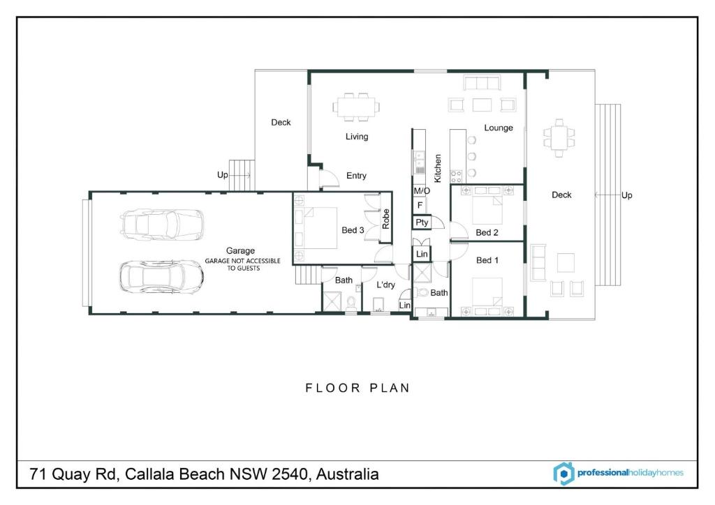 Půdorys ubytování Azure Absolute Beachfront I Pet Friendly