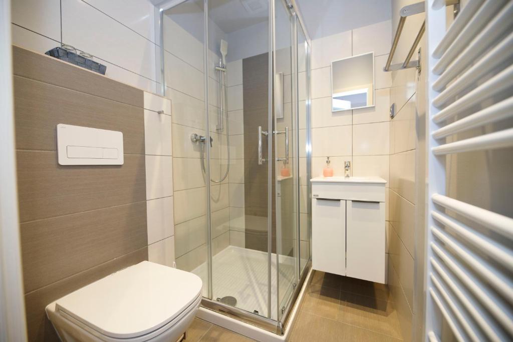 Koupelna v ubytování Libušina Villa