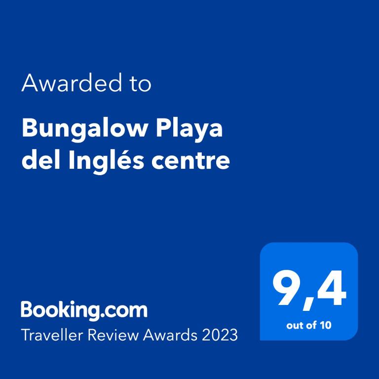 Certifikát, hodnocení, plakát nebo jiný dokument vystavený v ubytování Bungalow Playa del Inglés centre