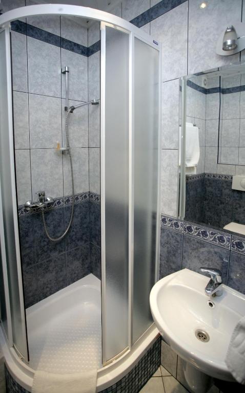 Koupelna v ubytování Hotel Pasymowski